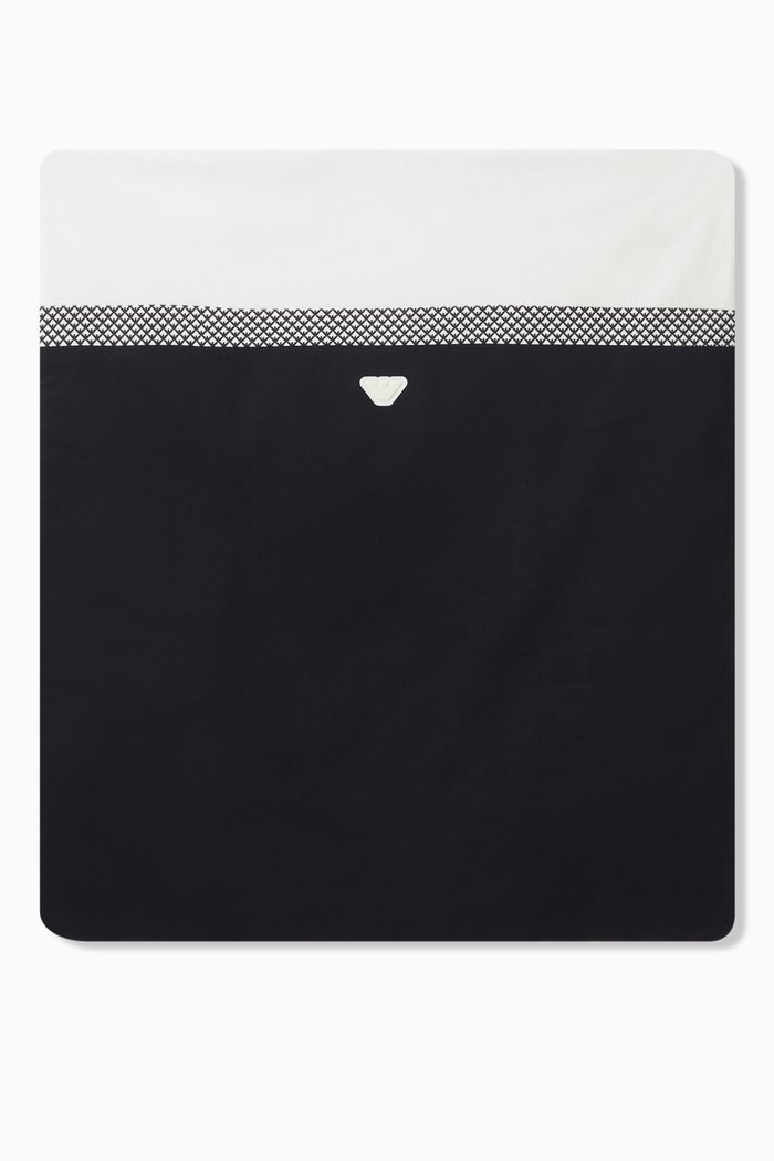 

Eagle Logo Print Blanket, Blue