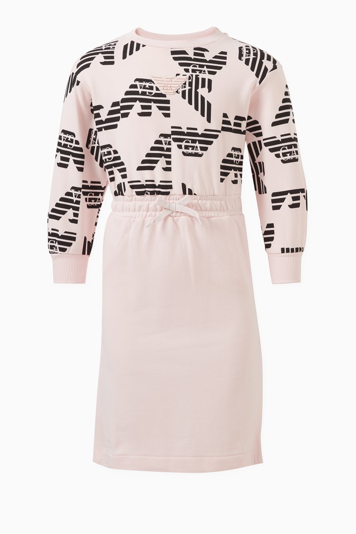 

Eagle Logo Dress in Cotton, Pink