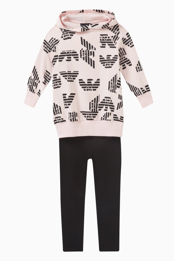 

Logo-print Tracksuit in Cotton, Pink