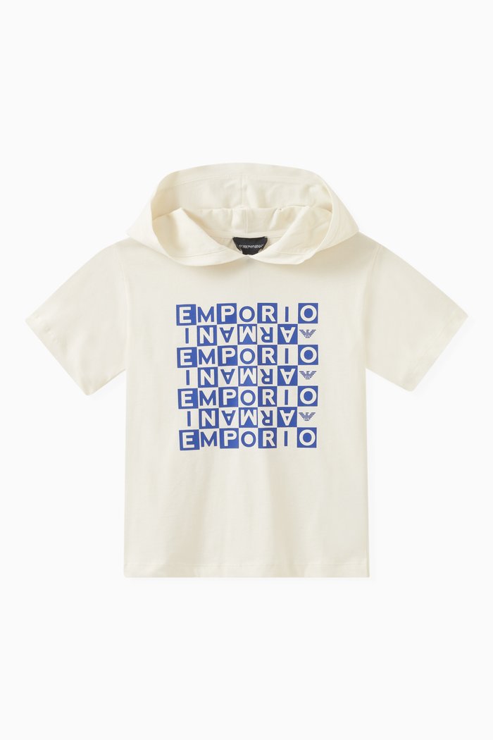 

Graphic Logo Print T-shirt in Cotton, Grey