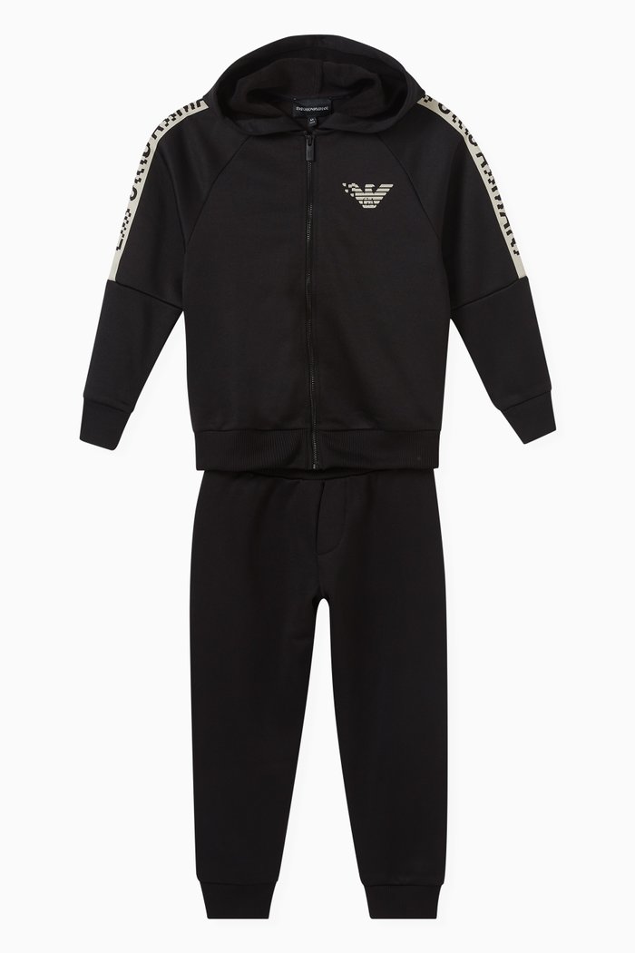 

Eagle Logo Tracksuit in Cotton, Black