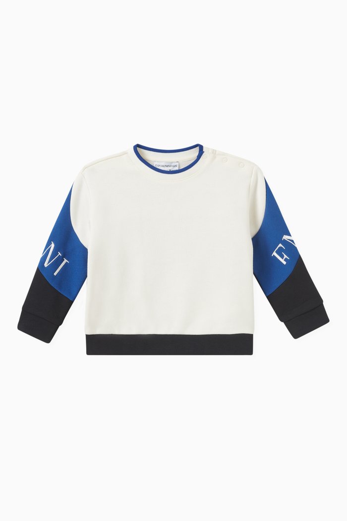 

Logo-detail Sweatshirt in Cotton, White