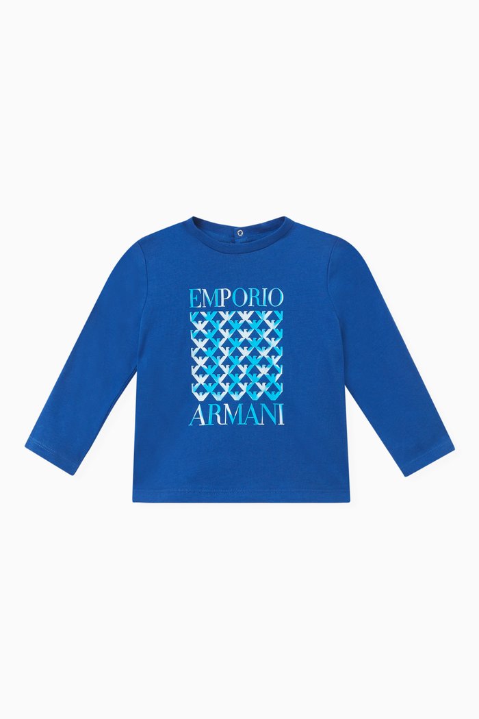 

Logo-print T-shirt in Cotton, Blue