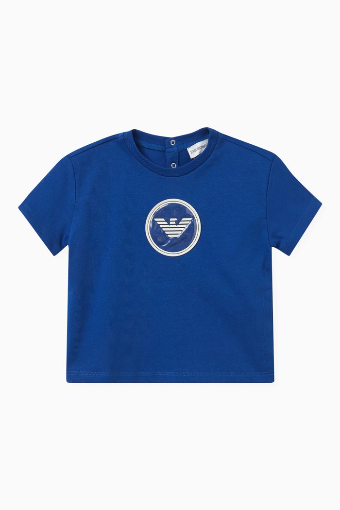 

Logo-patch T-shirt in Cotton, Blue