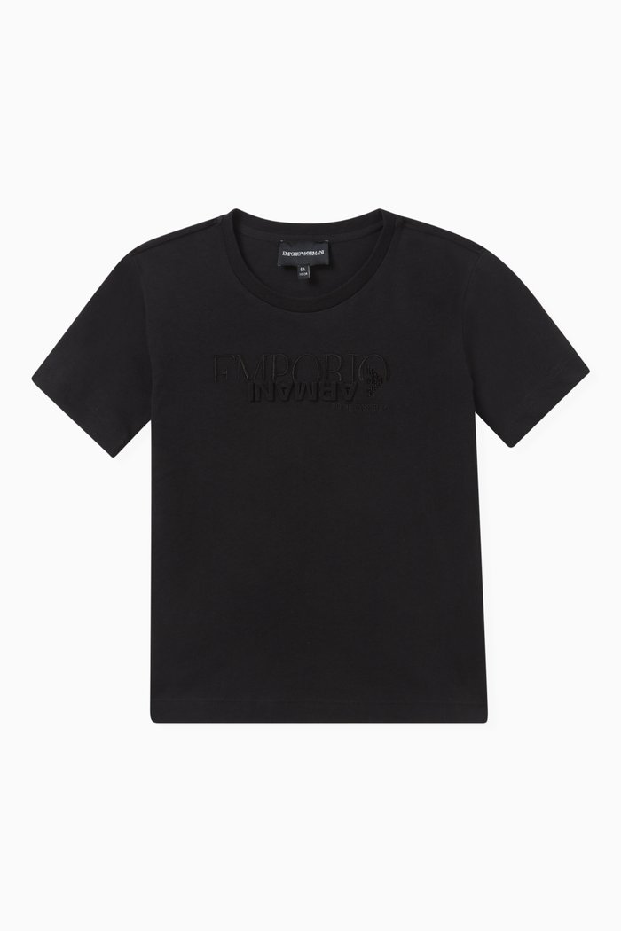 

Logo-embroidered T-shirt in Cotton, Black