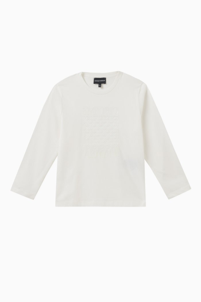 

Logo-print Long-sleeve T-shirt in Cotton, White