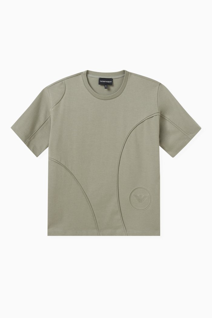 

Logo-embroidered T-shirt in Cotton, Green