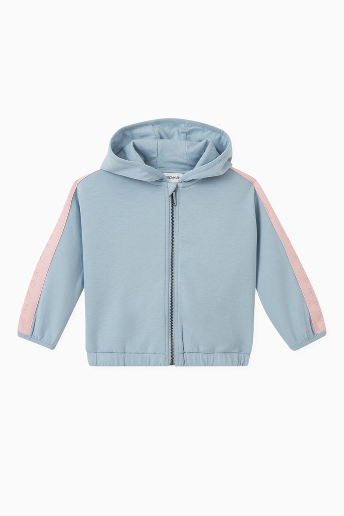 

Logo-tape Hoodie in Cotton, Blue