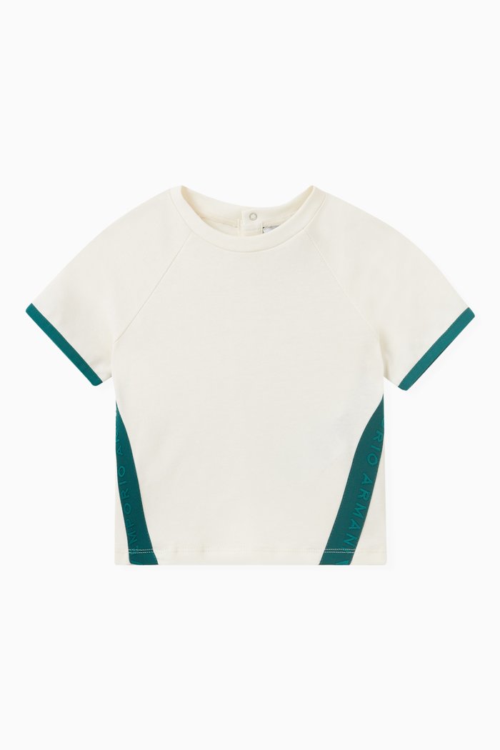 

Logo-tape T-shirt in Cotton, White