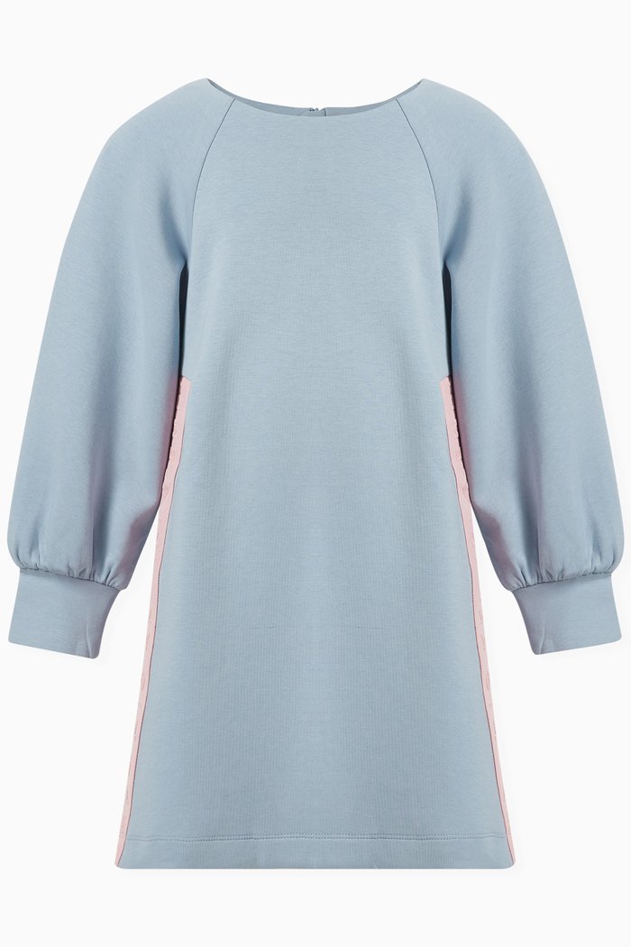 

Logo Band Dress in Cotton Jersey, Blue