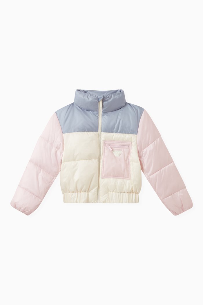 

Colour Block Puffer Jacket, White