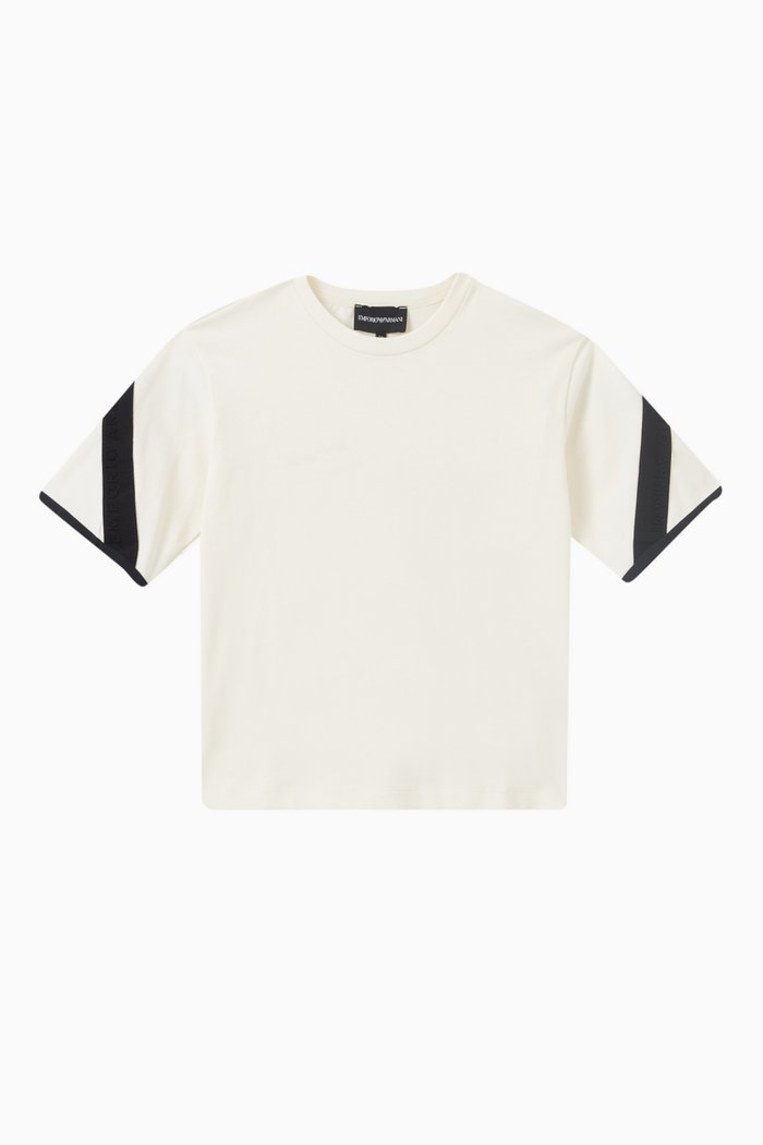 

Logo-tape T-shirt in Cotton, Neutral