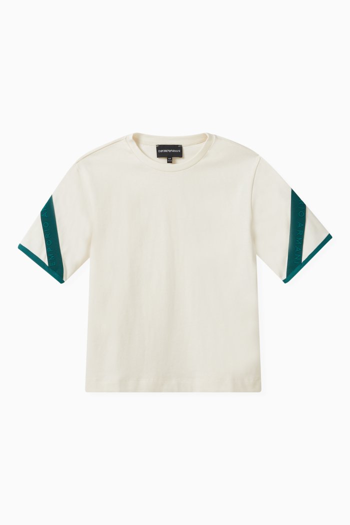 

Logo Tape T-shirt in Cotton, White