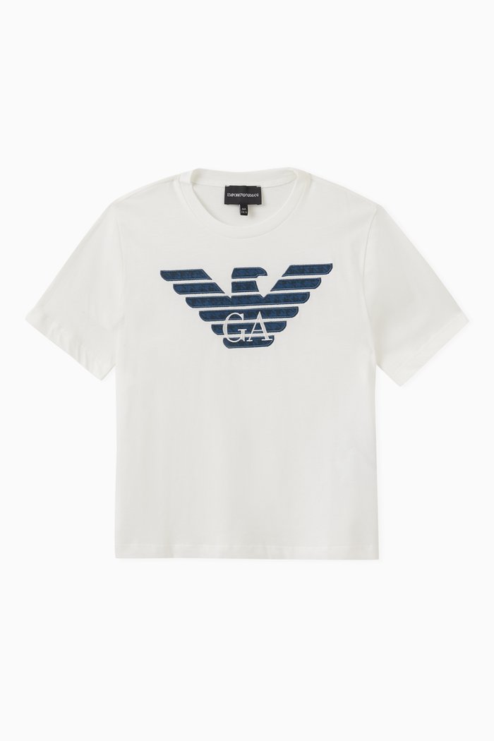 

Appliqué Logo T-shirt in Cotton, White