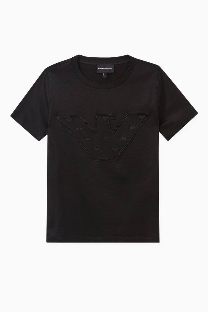 

Embroidered Logo T-shirt in Cotton, Black