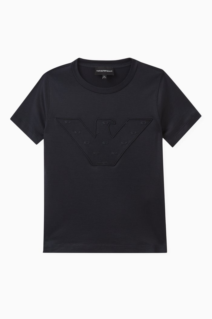 

Embroidered Logo T-shirt in Cotton, Blue
