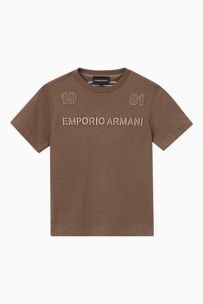 

Logo T-shirt in Cotton, Brown