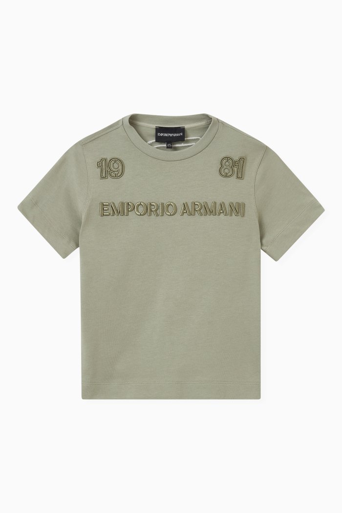 Logo T-shirt in Cotton, Green