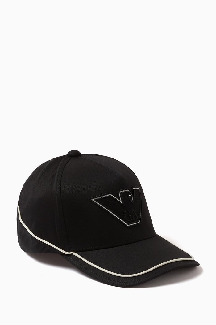 

EA Eagle Baseball Cap in Gabardine, Black