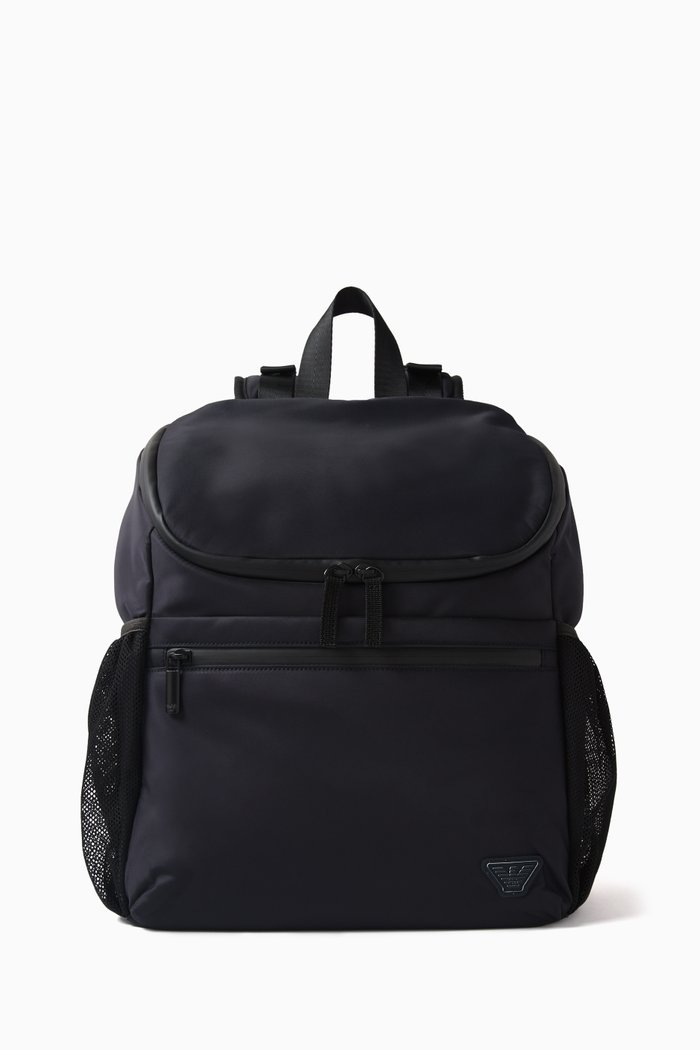

Logo-embroidered Diaper Bag in Nylon, Blue