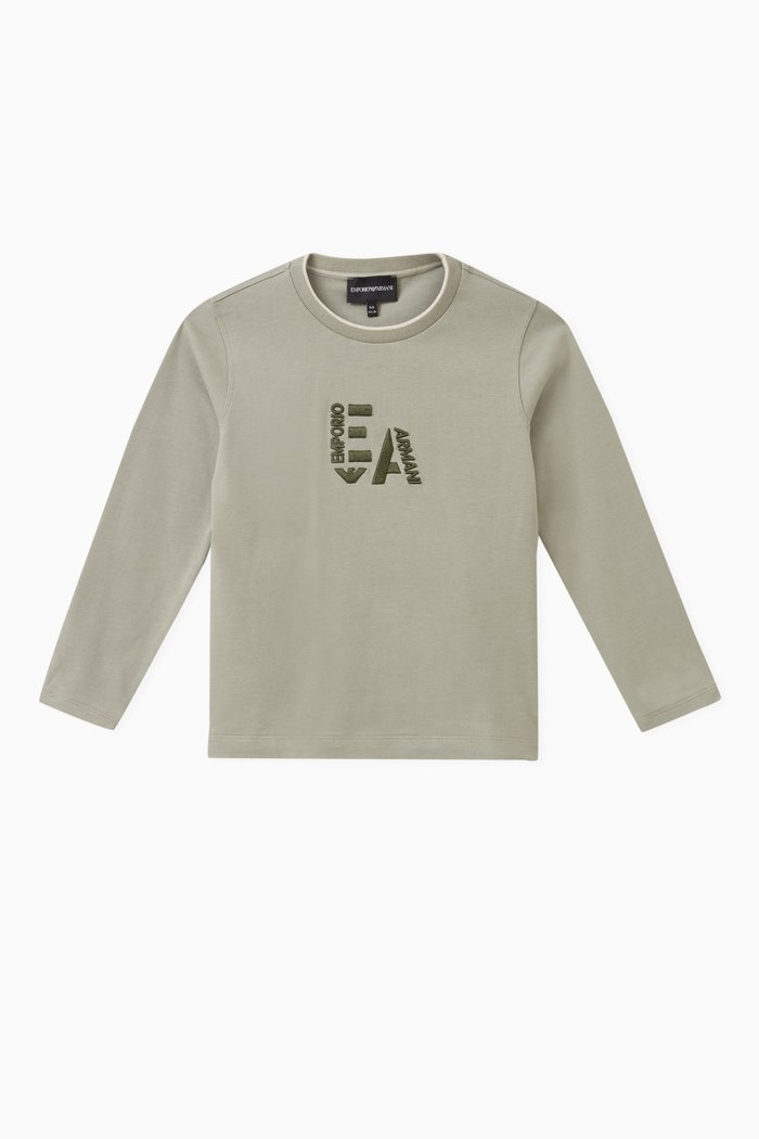 

Embroidered Logo T-shirt in Cotton, Green