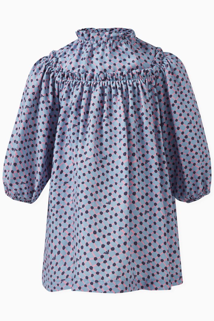 

Polka-dot Print Dress in Viscose, Blue