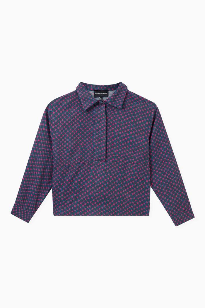 

Polka-dot Fantasy Top in Viscose, Blue