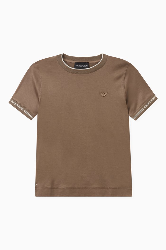 

Logo Detail T-shirt in Cotton, Brown
