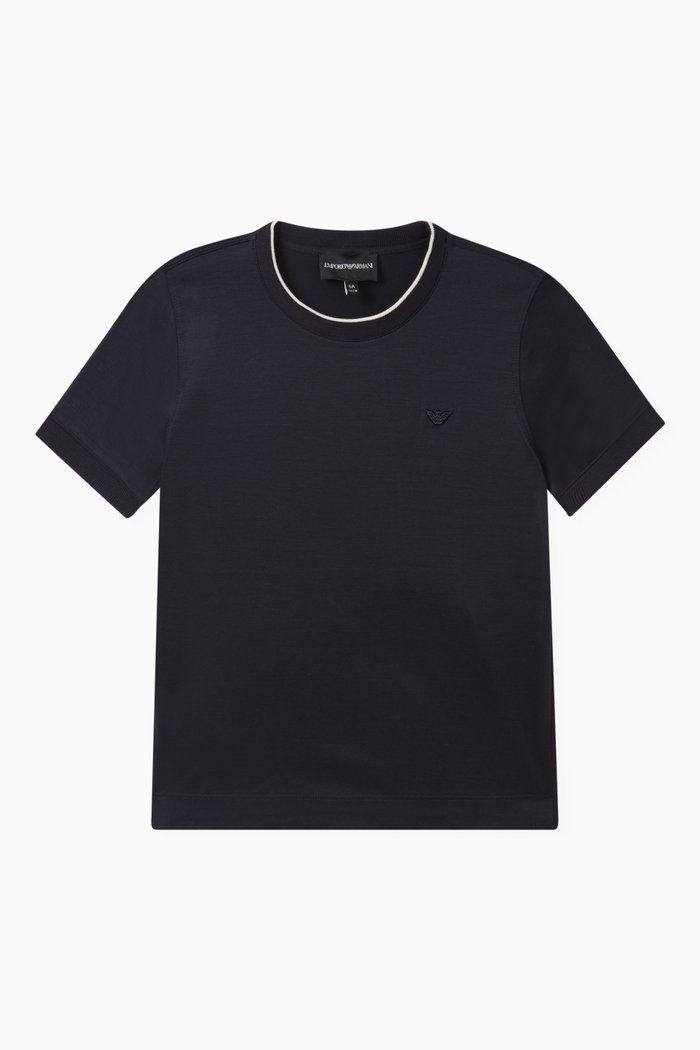 

Logo Detail T-shirt in Cotton, Blue