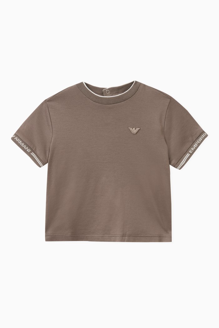 

Micro Logo T-shirt in Cotton, Brown