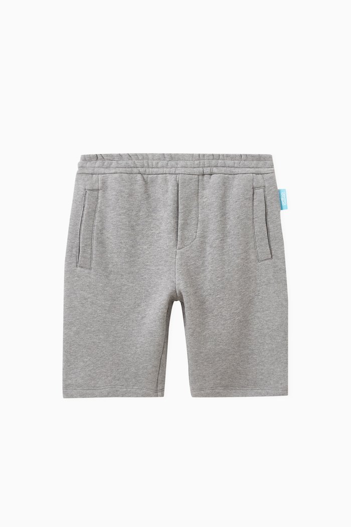 

x Smurf Logo Shorts in Cotton Stretch, Grey