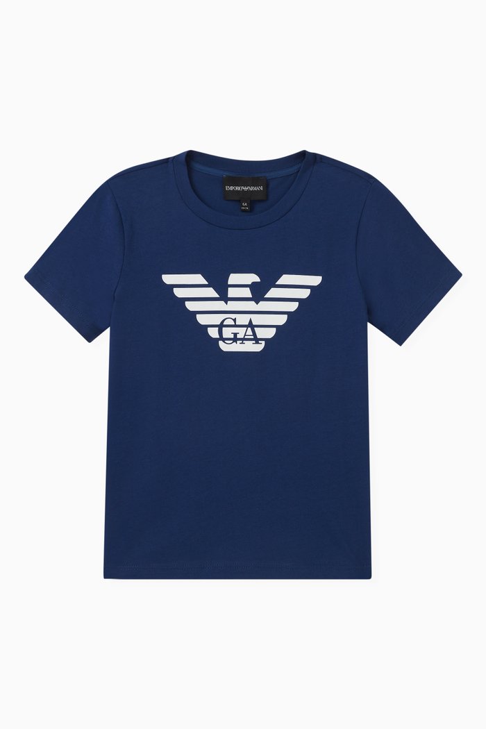 

Logo-print T-shirt in Cotton, Blue