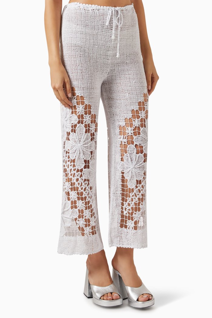 

Calca Torem Pants in Crochet Cotton, White