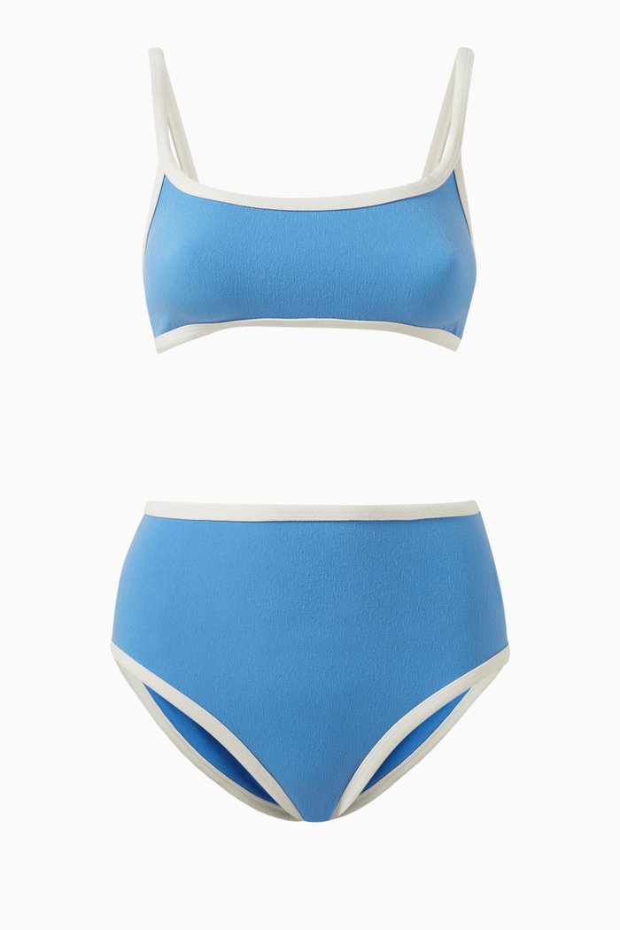 

KK High-waist Bikini Set, Blue