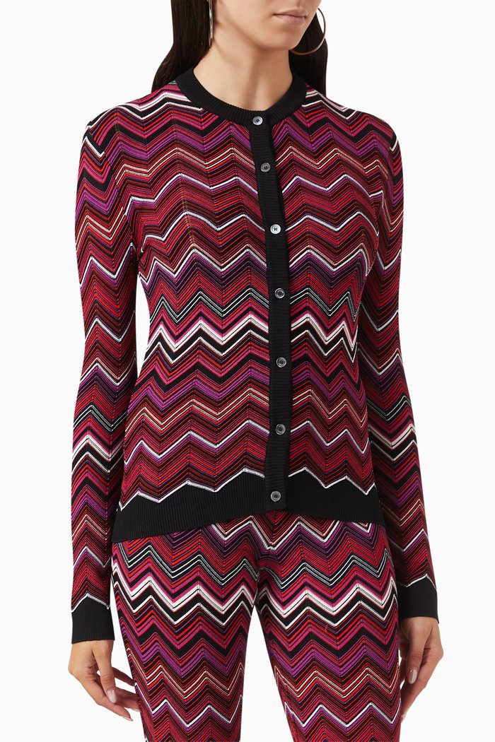 

Chevron Sweater in Knit, Red