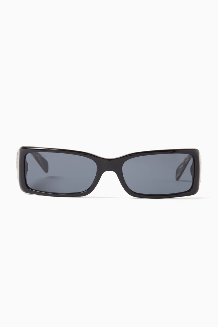 

CC Marble Rectangle Sunglasses in Acetate, Multicolour