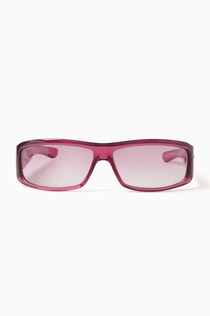 

Bedazzled Rectangular Sunglasses, Pink