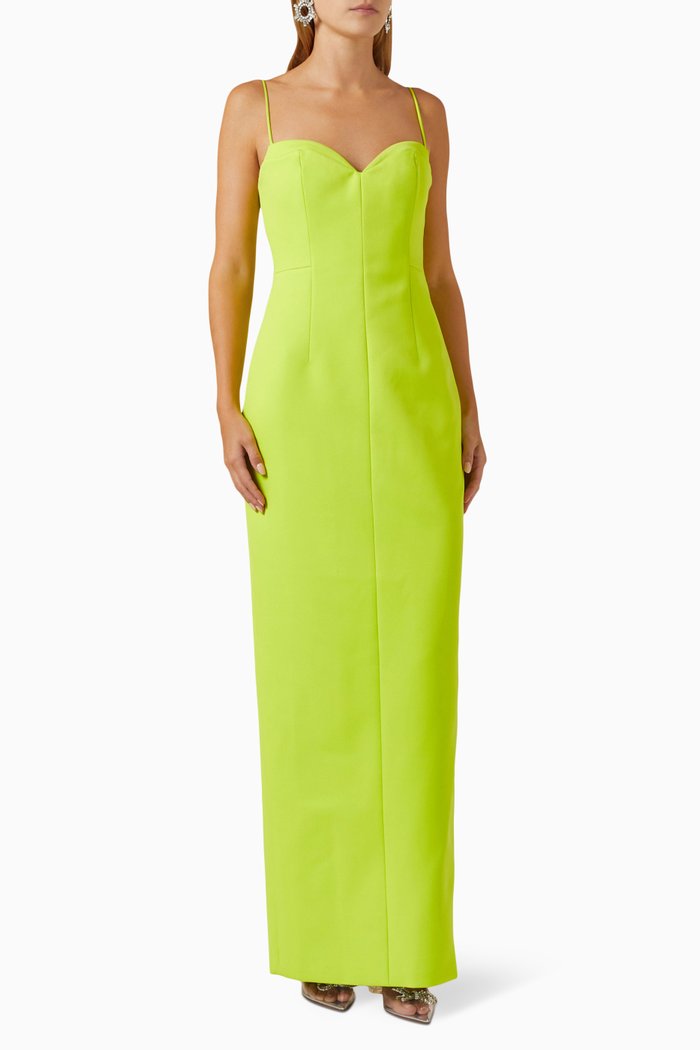 Bodie Gown in Crepe, Yellow