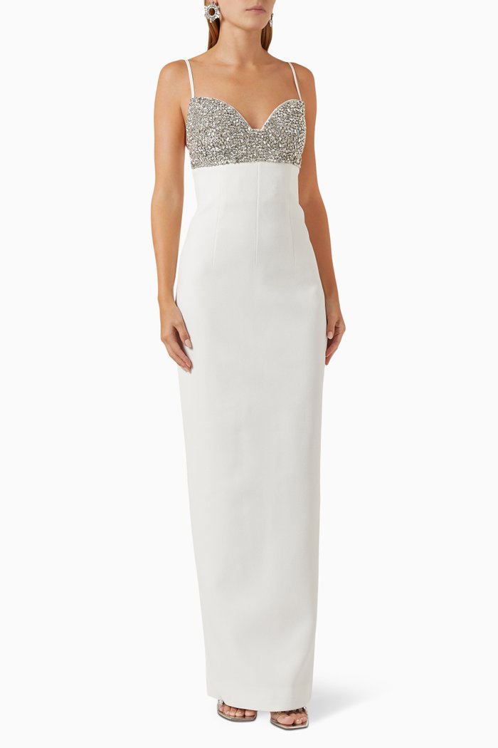 

Hallie Gown in Crepe, Neutral
