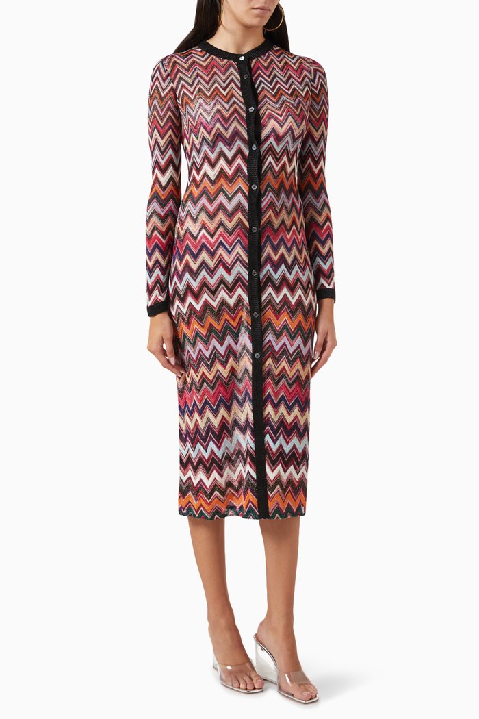 

Chevron Sweater Dress, Red
