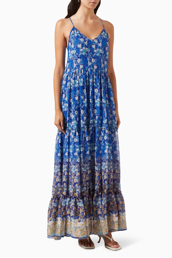 

Kali Dress in Chiffon, Blue