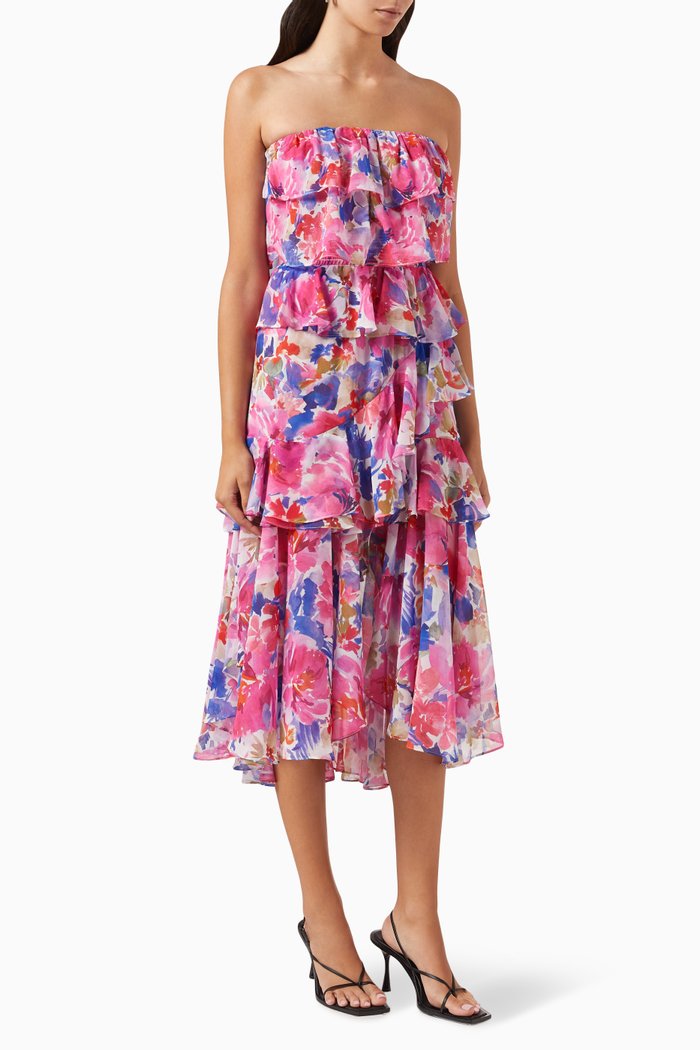 

Luciana Dress in Chiffon, Pink
