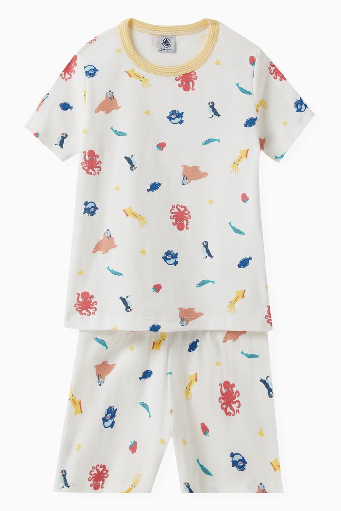 

Glow-in-the-dark Short Pyjama Set in Cotton, Multicolour