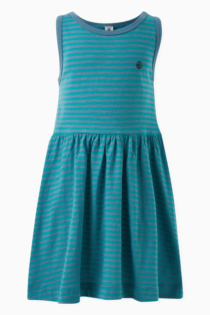 

Striped Dress in Slub Cotton-jersey, Multicolour