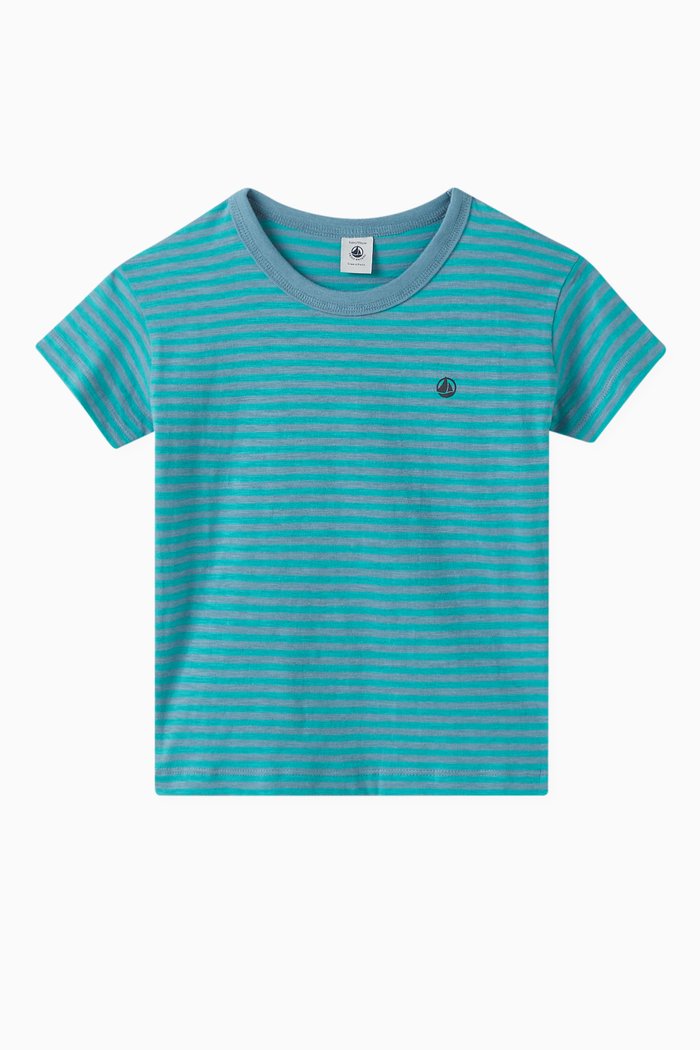 

Striped T-shirt in Slub Cotton-jersey, Multicolour