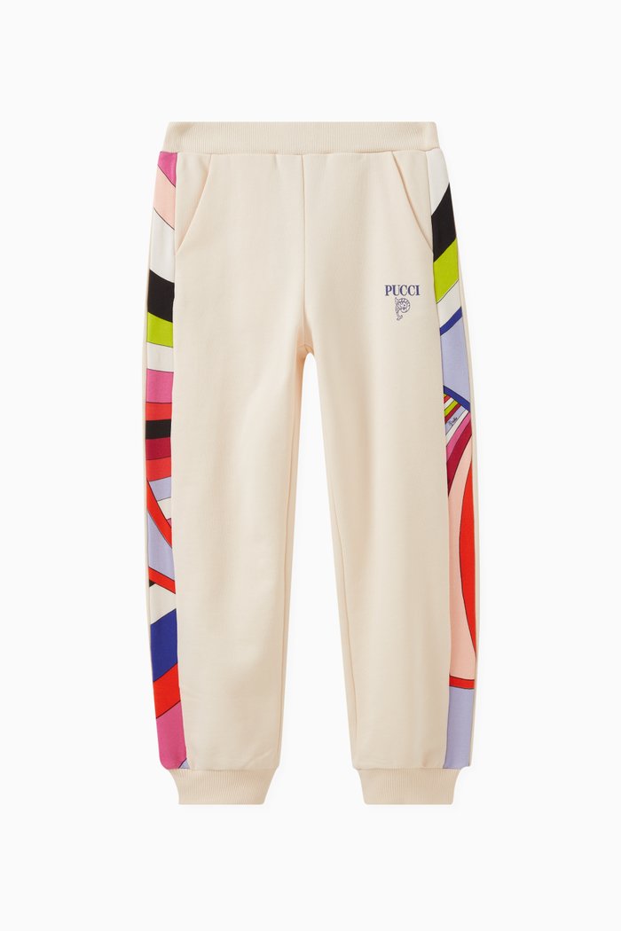 

Abstract-detail Logo Sweatpants in Cotton, Neutral
