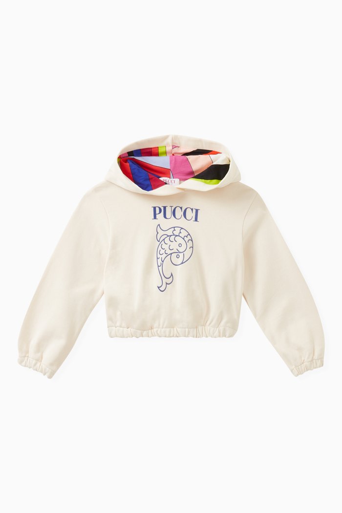 

Logo Hoodie in Cotton Stretch, Neutral