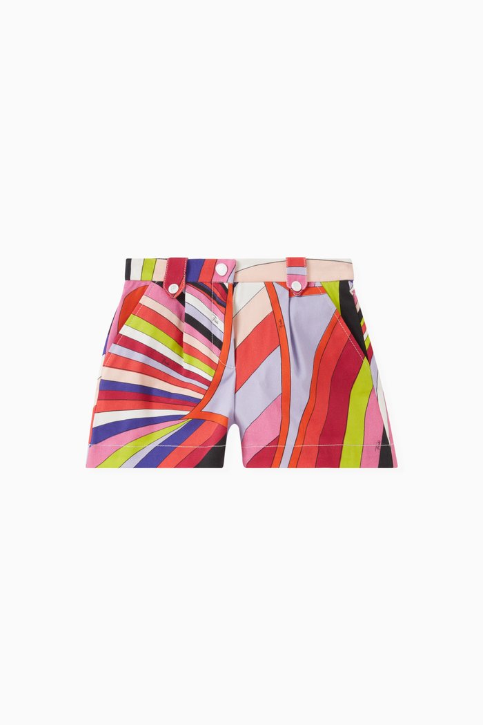

Abstract-print Shorts in Cotton, Multicolour