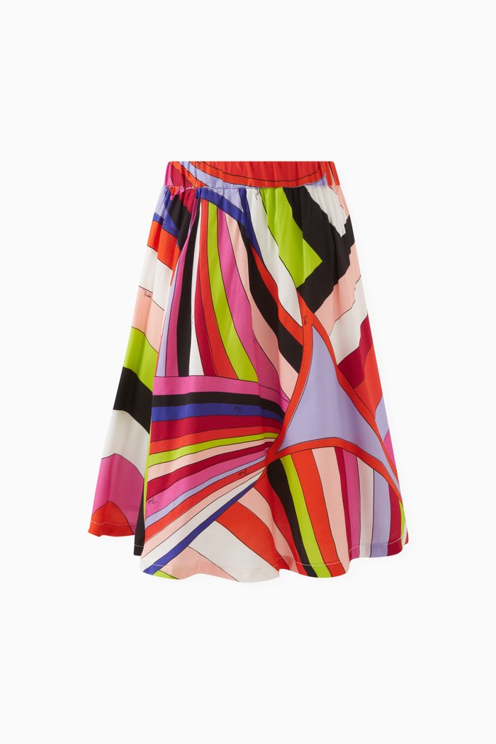 

Abstract-print Maxi Skirt in Viscose, Multicolour