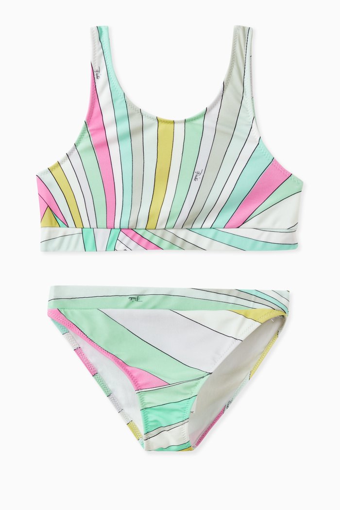 

Abstract-print Two-piece Swimsuit in Polyamide, Blue